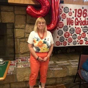 Floral Print White and Orange Outfit
